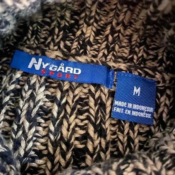 Nygard women brown turtleneck pullover long sleeves knitted  sweater size M - Picture 2 of 8